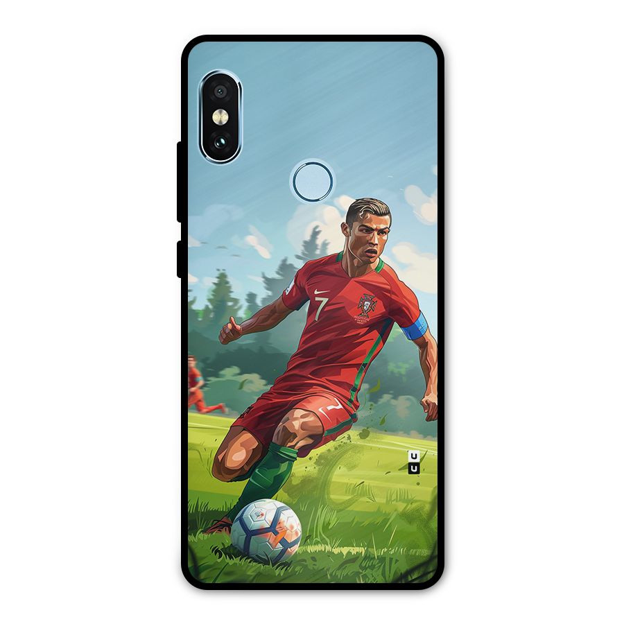 Soccer Star Playing Metal Back Case for Redmi Note 5 Pro
