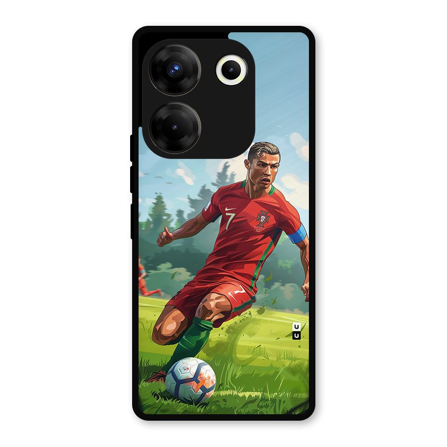Soccer Star Playing Metal Back Case for Tecno Camon 20 Pro