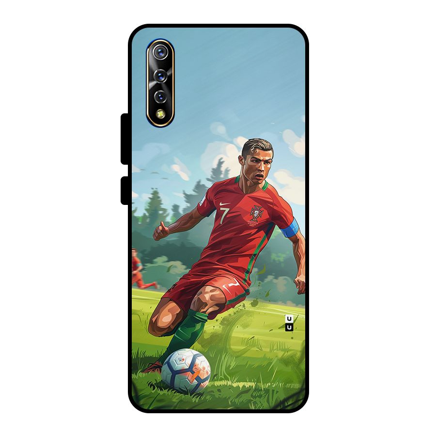 Soccer Star Playing Metal Back Case for Vivo S1