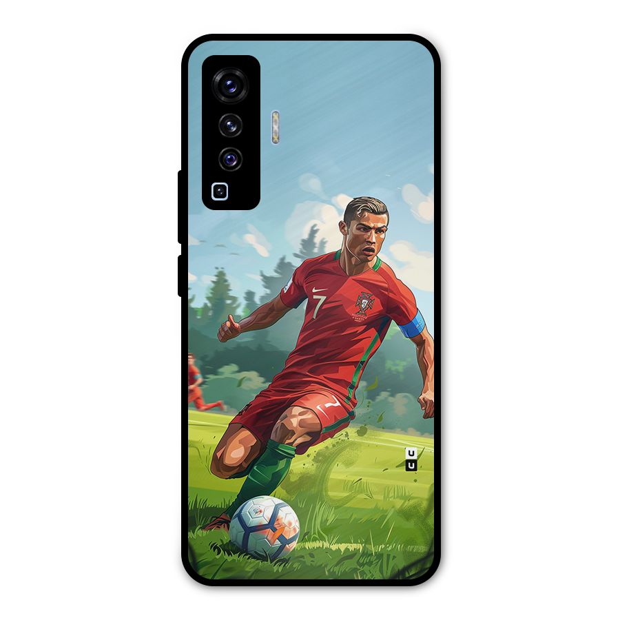 Soccer Star Playing Metal Back Case for Vivo X50
