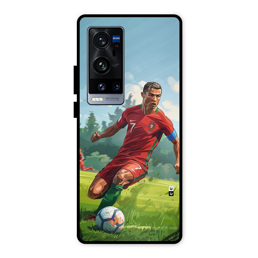 Soccer Star Playing Metal Back Case for Vivo X60 Pro Plus