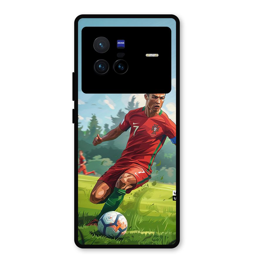 Soccer Star Playing Metal Back Case for Vivo X80