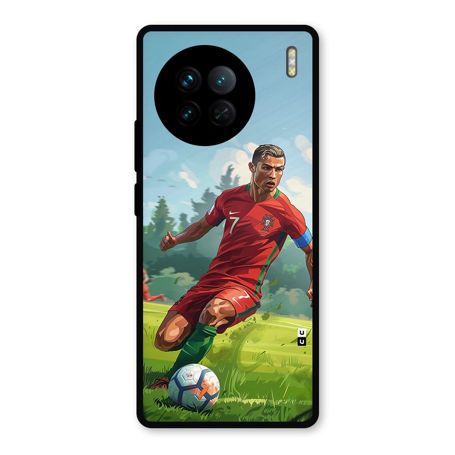 Soccer Star Playing Metal Back Case for Vivo X90