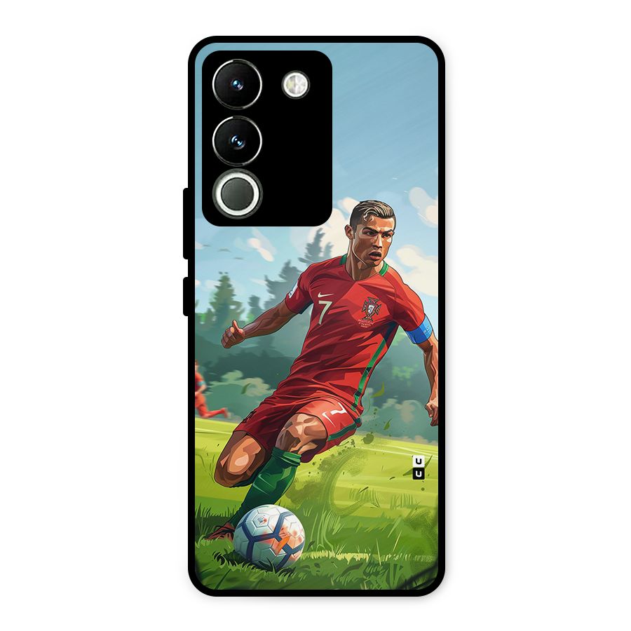 Soccer Star Playing Metal Back Case for Vivo Y200