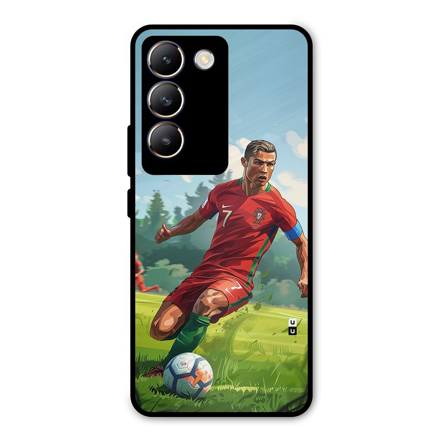 Soccer Star Playing Metal Back Case for Vivo Y200e