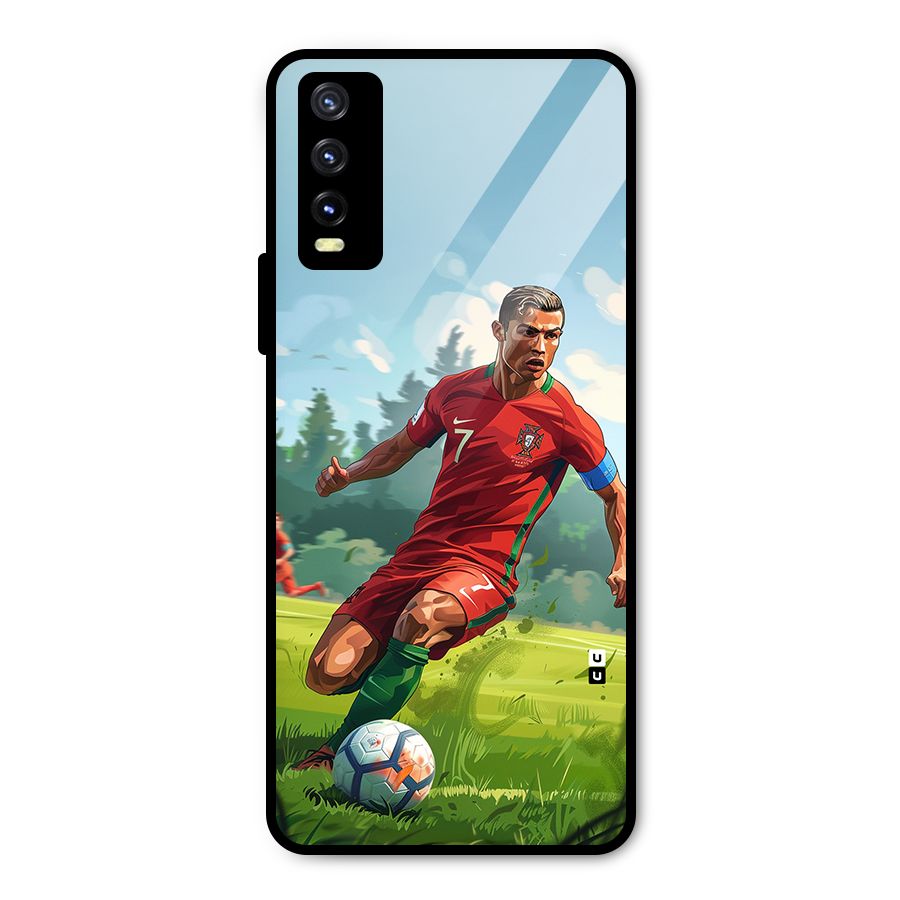 Soccer Star Playing Metal Back Case for Vivo Y20g