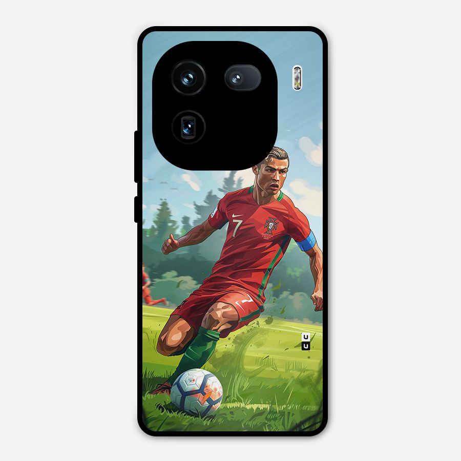 Soccer Star Playing Metal Back Case for iQOO 12