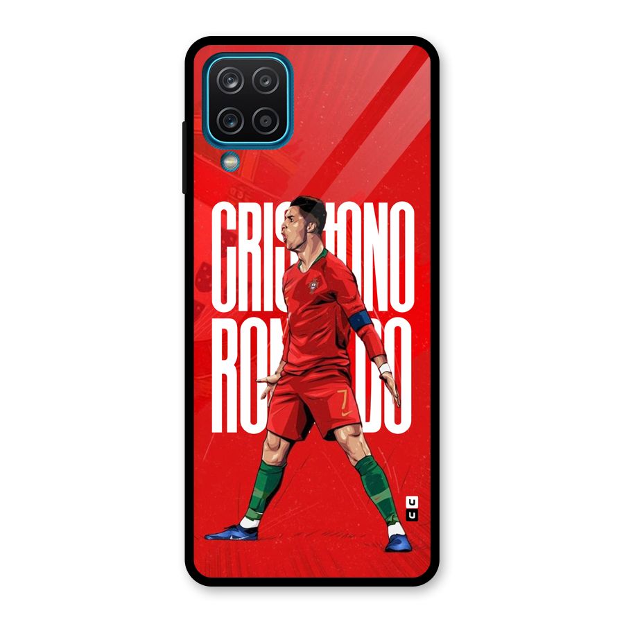 Soccer Star Roar Glass Back Case for Galaxy A12