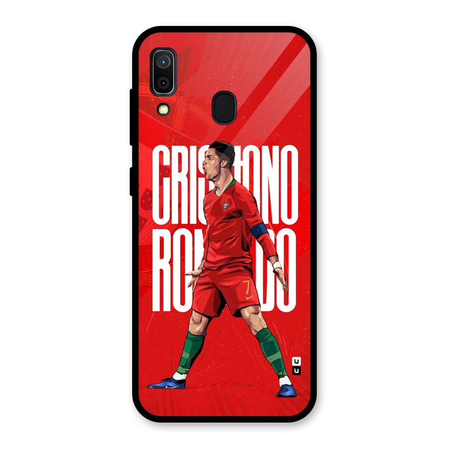 Soccer Star Roar Glass Back Case for Galaxy A30