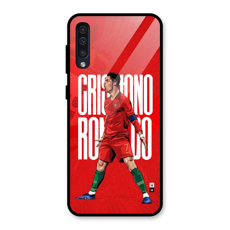 Soccer Star Roar Glass Back Case for Galaxy A30s