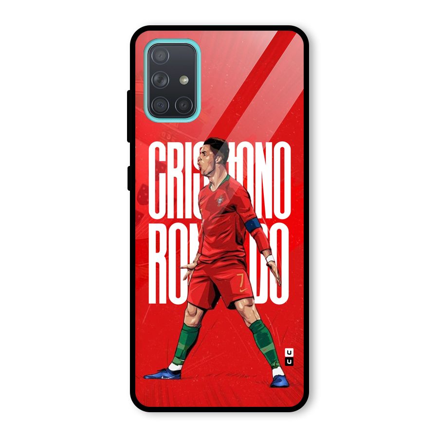 Soccer Star Roar Glass Back Case for Galaxy A71