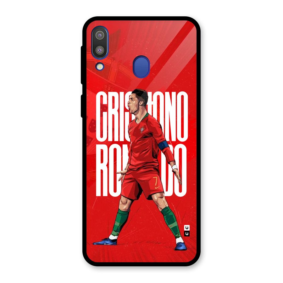 Soccer Star Roar Glass Back Case for Galaxy M20