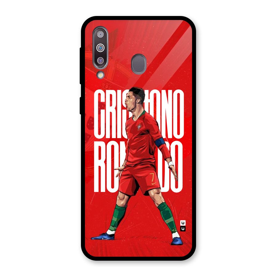 Soccer Star Roar Glass Back Case for Galaxy M30