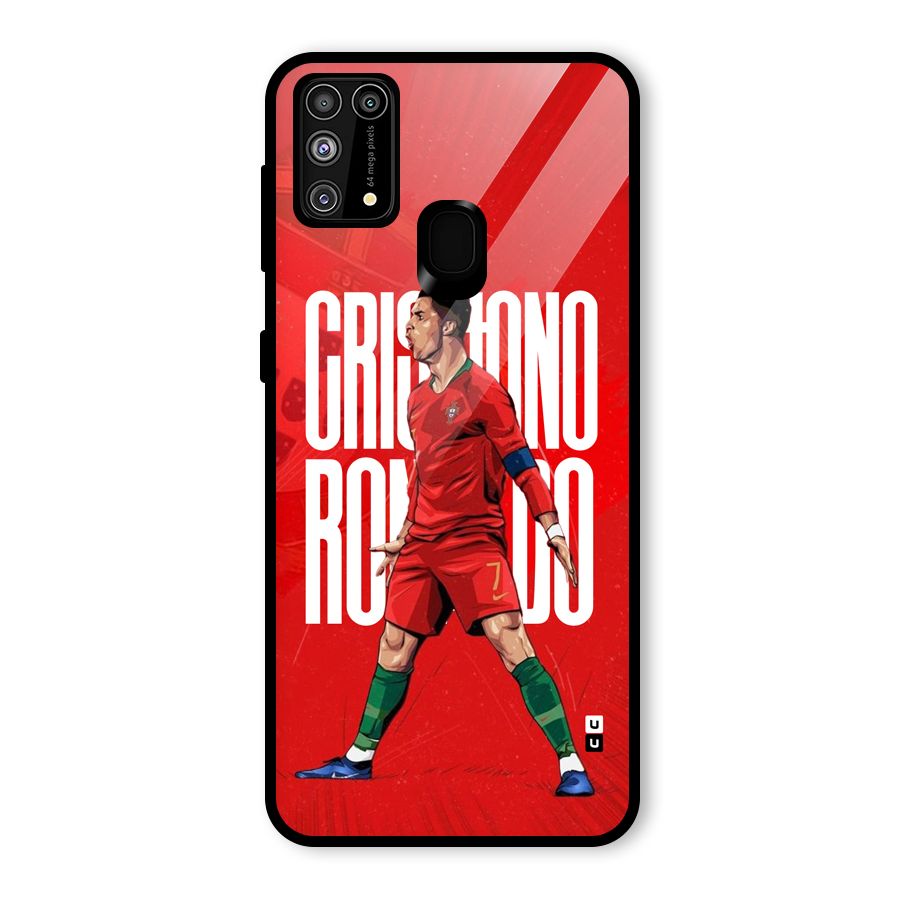 Soccer Star Roar Glass Back Case for Galaxy M31