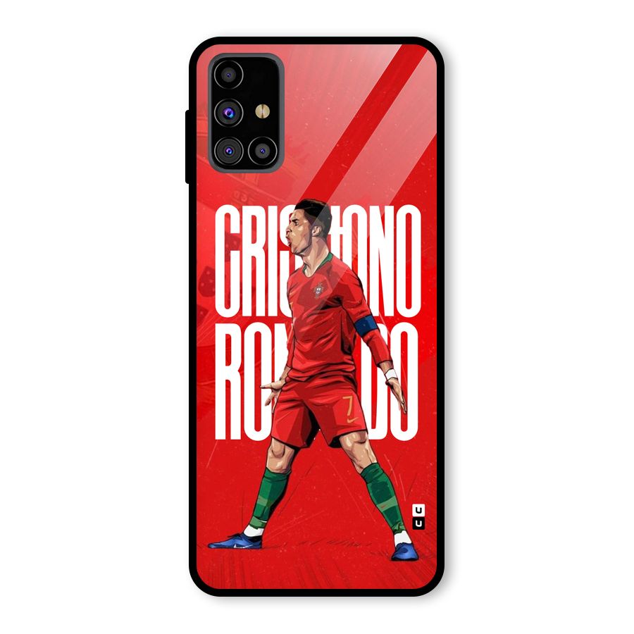 Soccer Star Roar Glass Back Case for Galaxy M31s