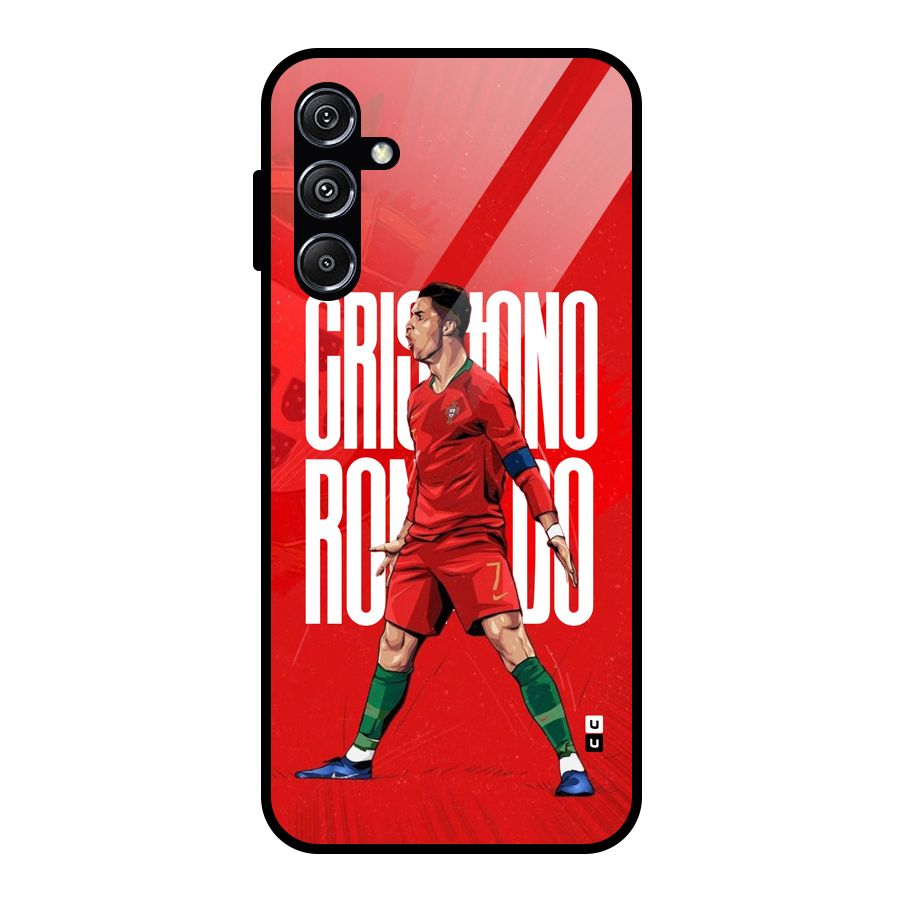 Soccer Star Roar Glass Back Case for Galaxy M34 5G