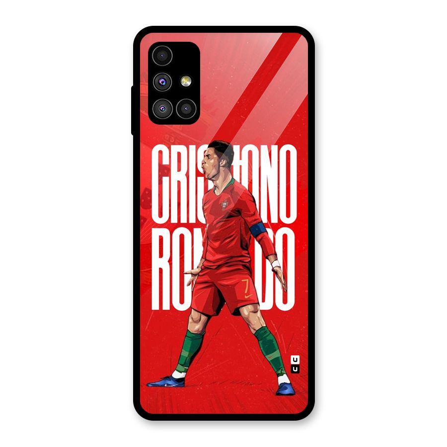 Soccer Star Roar Glass Back Case for Galaxy M51