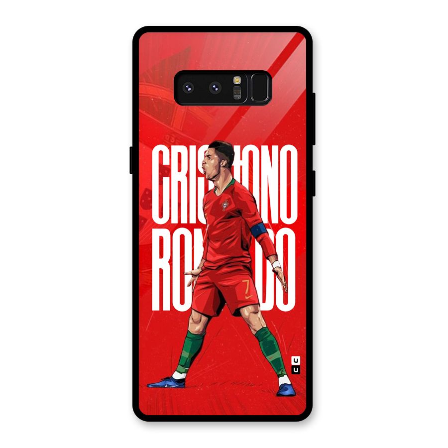 Soccer Star Roar Glass Back Case for Galaxy Note 8