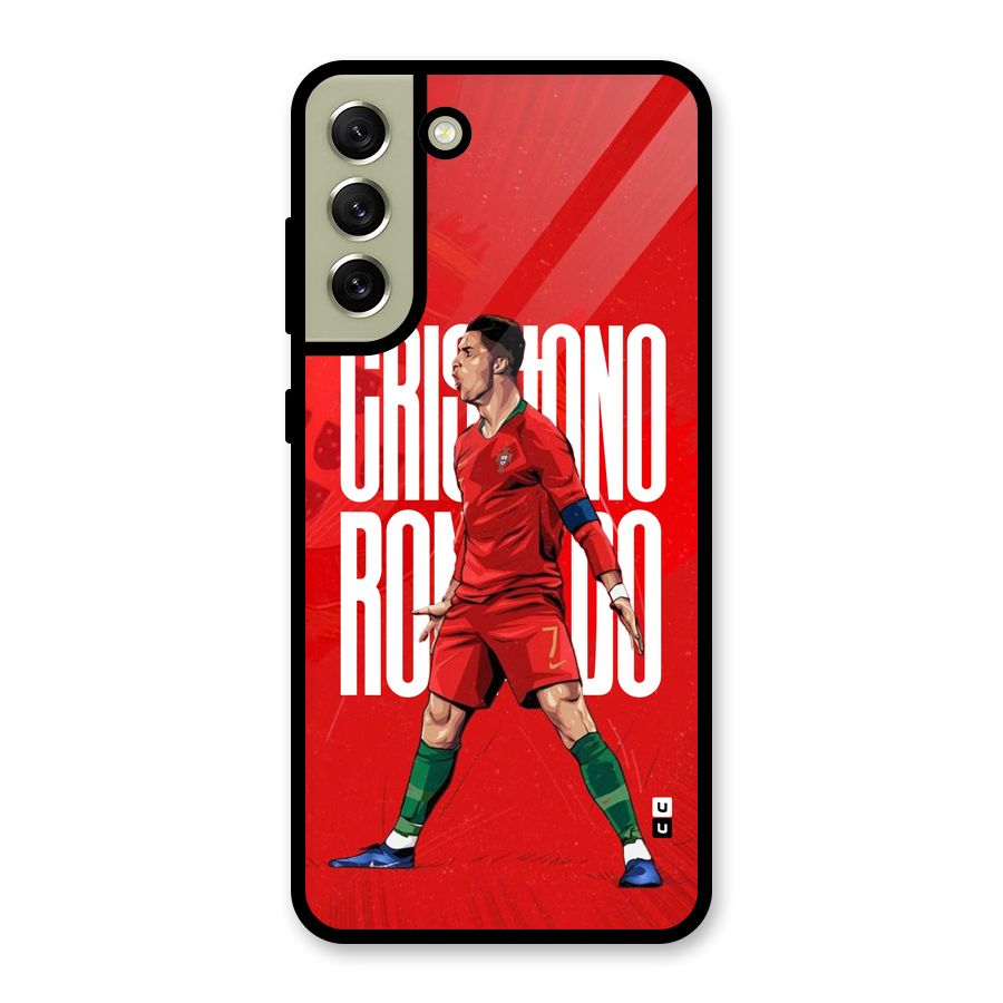 Soccer Star Roar Glass Back Case for Galaxy S21 FE 5G