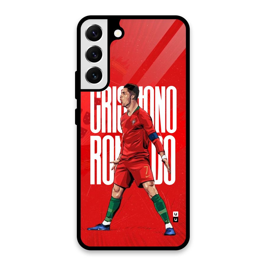 Soccer Star Roar Glass Back Case for Galaxy S22 Plus 5G