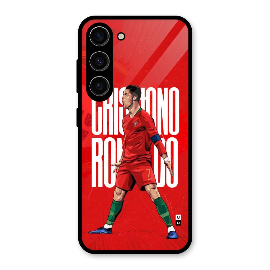 Soccer Star Roar Glass Back Case for Galaxy S23