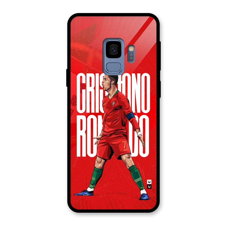 Soccer Star Roar Glass Back Case for Galaxy S9