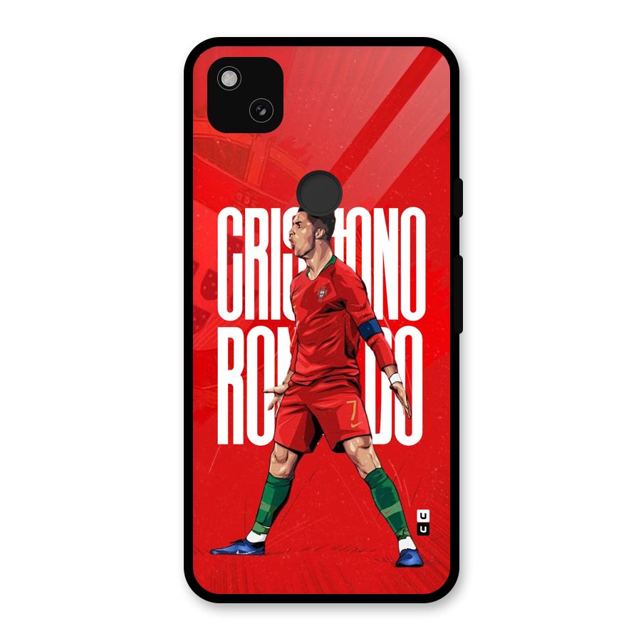 Soccer Star Roar Glass Back Case for Google Pixel 4a