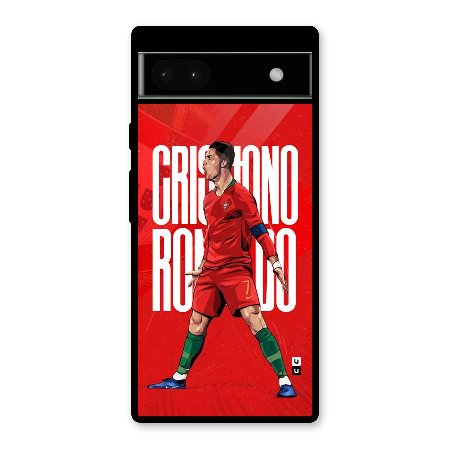 Soccer Star Roar Glass Back Case for Google Pixel 6a