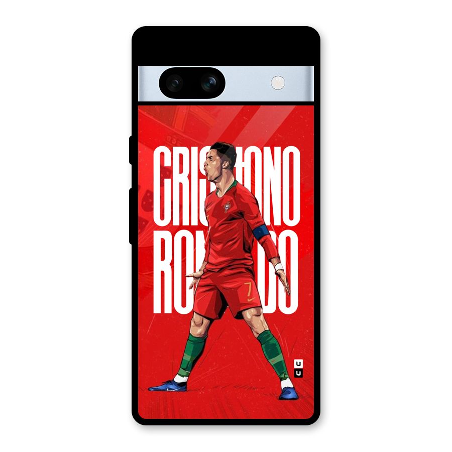 Soccer Star Roar Glass Back Case for Google Pixel 7a