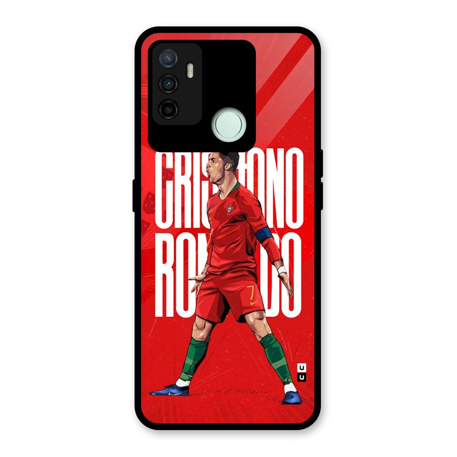 Soccer Star Roar Glass Back Case for Oppo A53