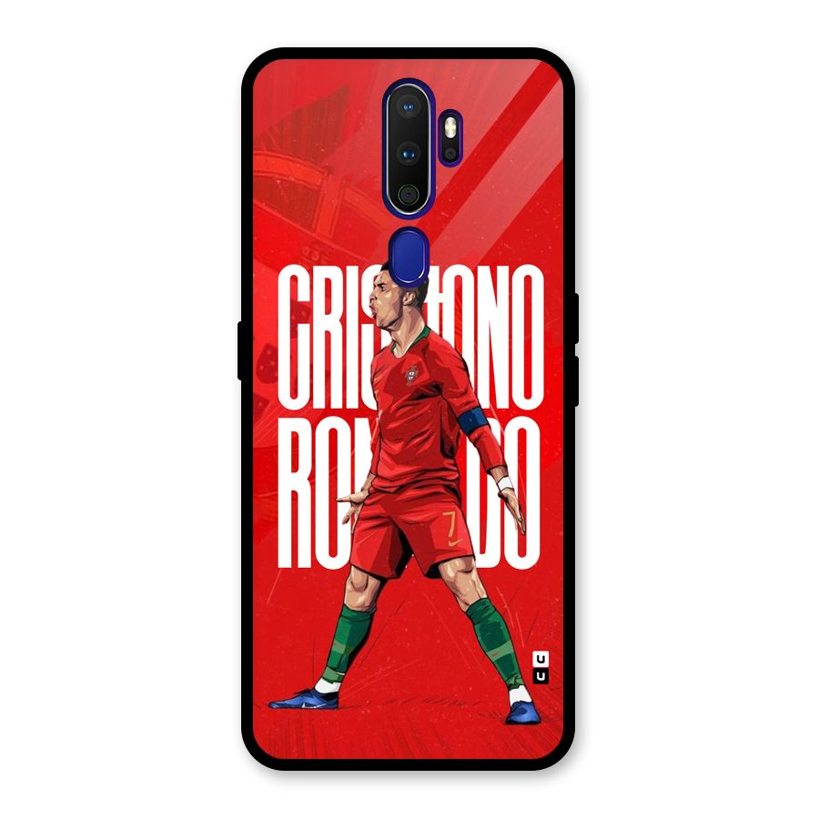 Soccer Star Roar Glass Back Case for Oppo A9 (2020)
