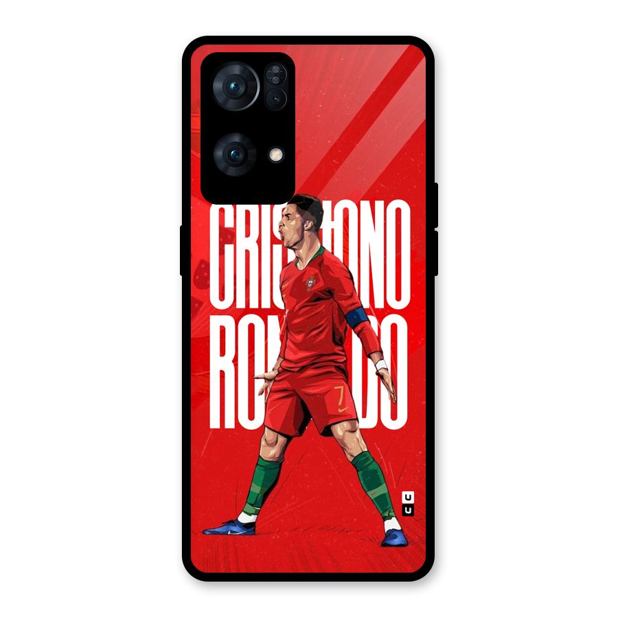 Soccer Star Roar Glass Back Case for Oppo Reno7 Pro 5G
