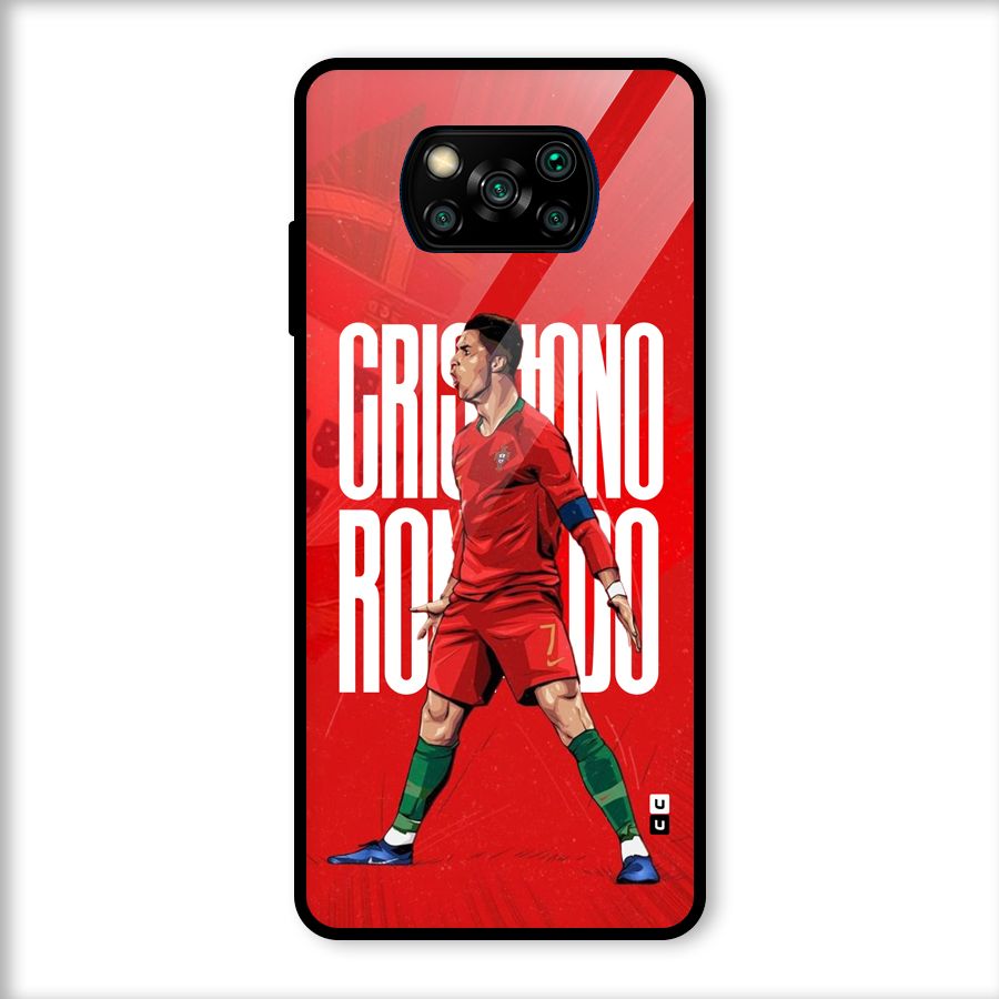 Soccer Star Roar Glass Back Case for Poco X3