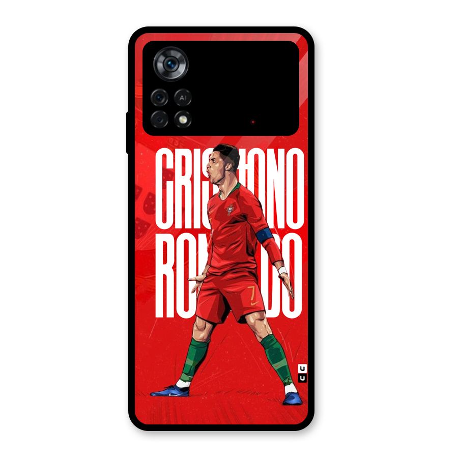 Soccer Star Roar Glass Back Case for Poco X4 Pro 5G