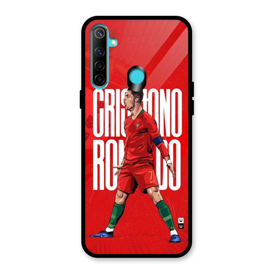 Soccer Star Roar Glass Back Case for Realme 5
