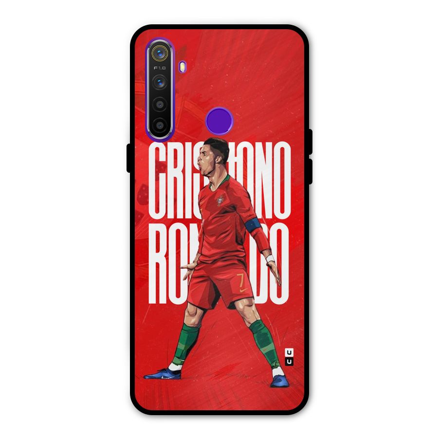 Soccer Star Roar Glass Back Case for Realme 5s