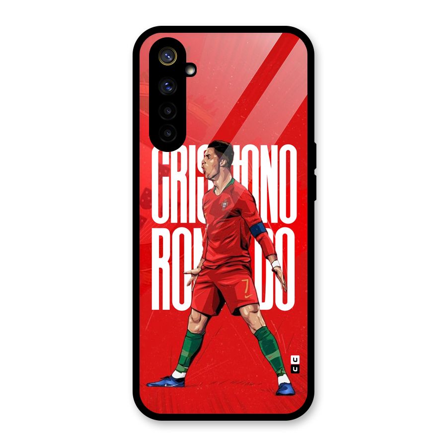 Soccer Star Roar Glass Back Case for Realme 6
