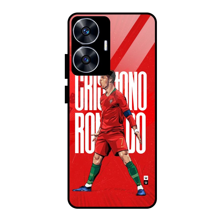 Soccer Star Roar Glass Back Case for Realme Narzo N55