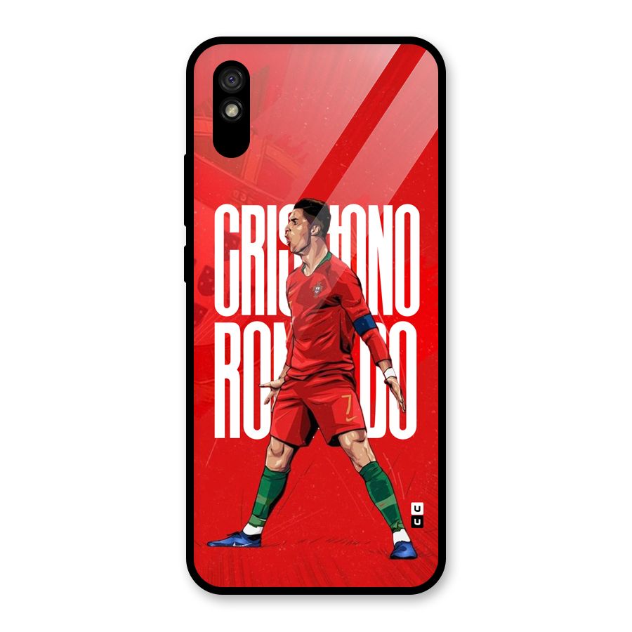Soccer Star Roar Glass Back Case for Redmi 9A