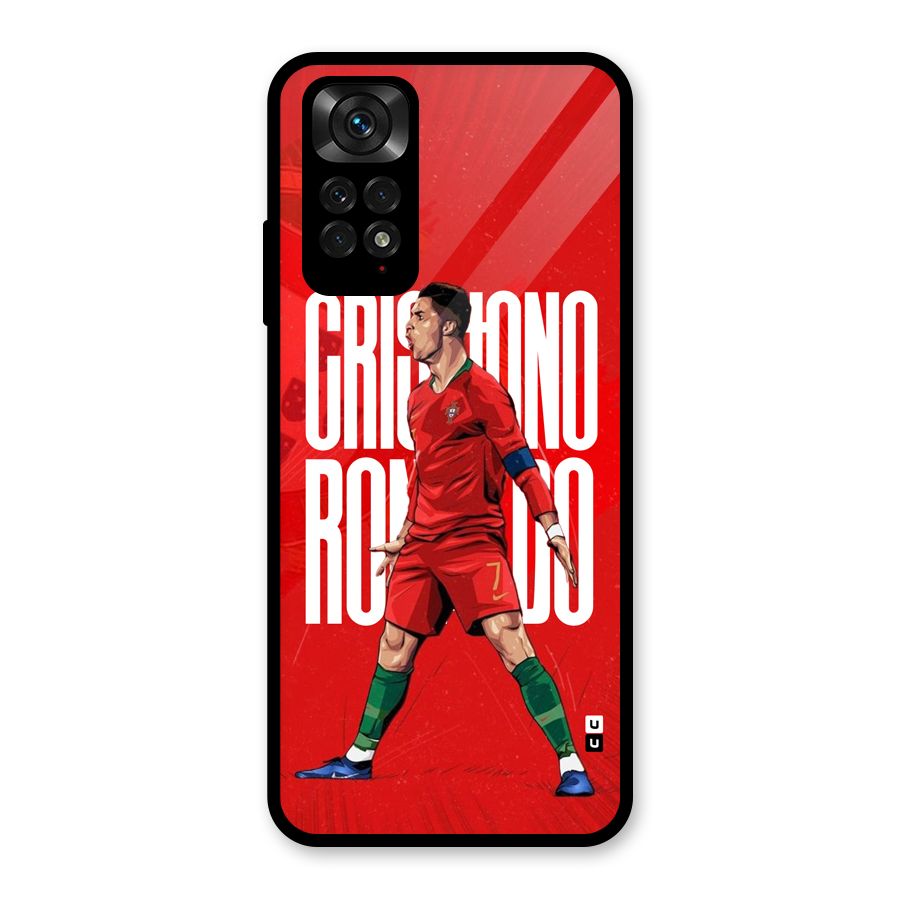 Soccer Star Roar Glass Back Case for Redmi Note 11S