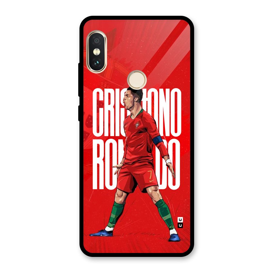 Soccer Star Roar Glass Back Case for Redmi Note 5 Pro
