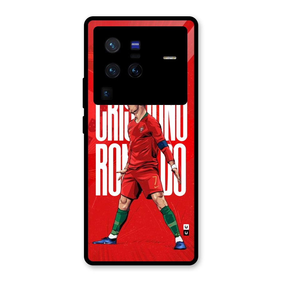 Soccer Star Roar Glass Back Case for Vivo X80 Pro