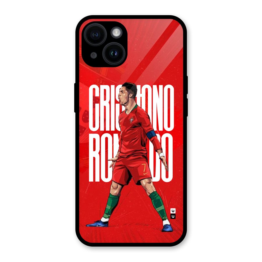 Soccer Star Roar Glass Back Case for iPhone 14