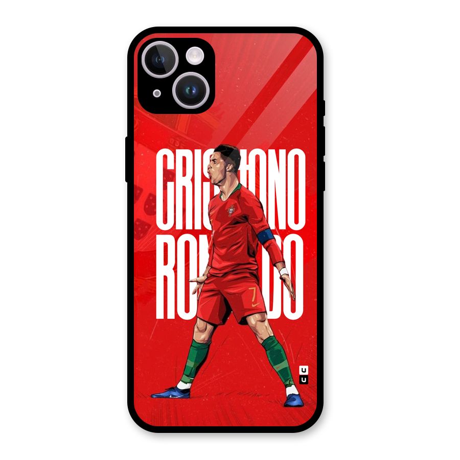 Soccer Star Roar Glass Back Case for iPhone 14 Plus