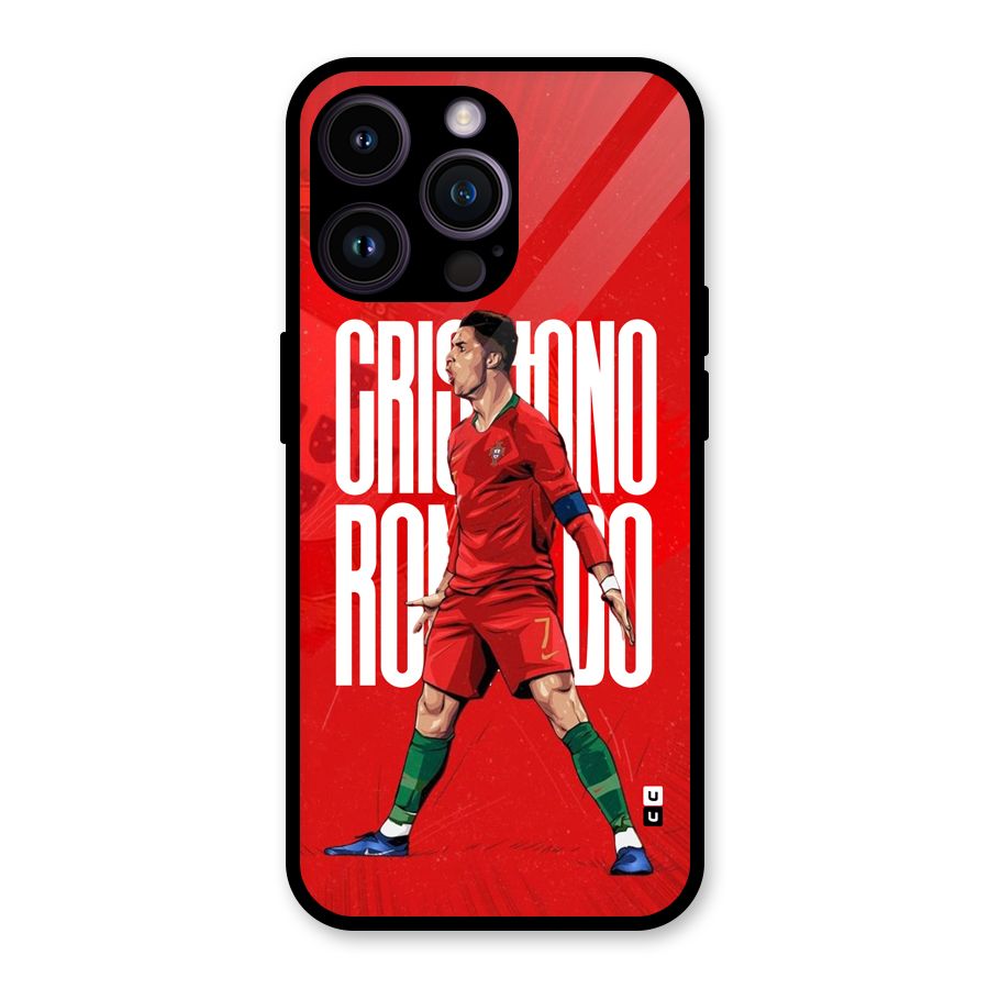 Soccer Star Roar Glass Back Case for iPhone 14 Pro Max