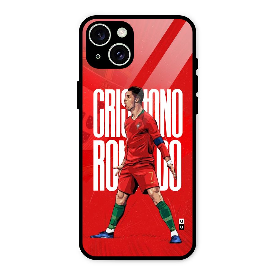 Soccer Star Roar Glass Back Case for iPhone 15 Plus