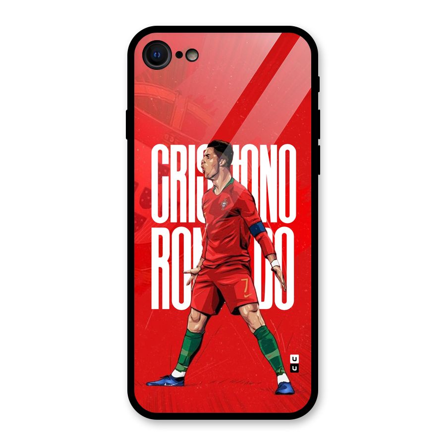 Soccer Star Roar Glass Back Case for iPhone 8