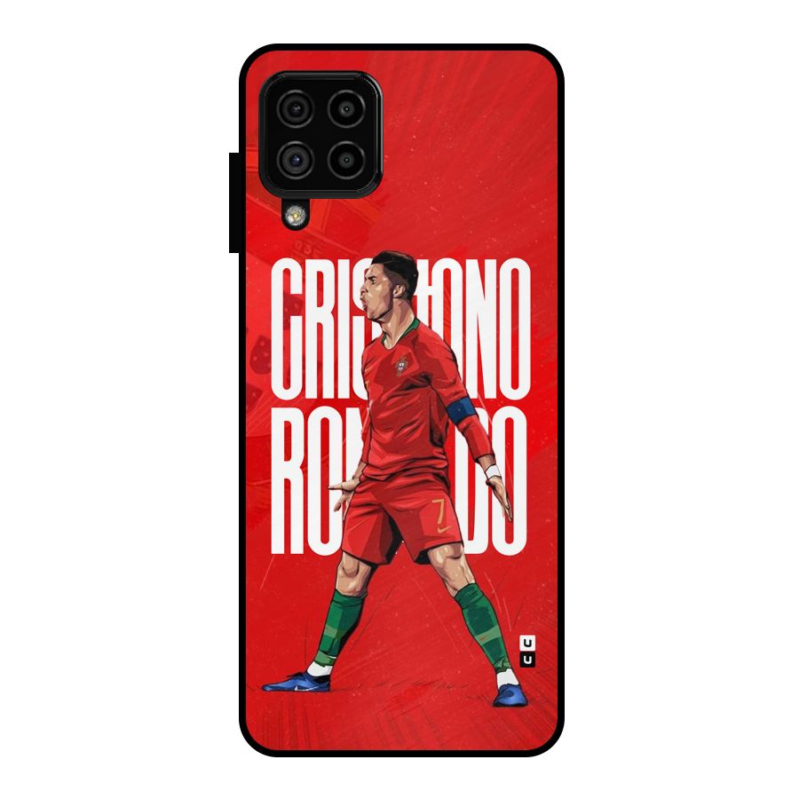 Soccer Star Roar Metal Back Case for Galaxy A22 4G
