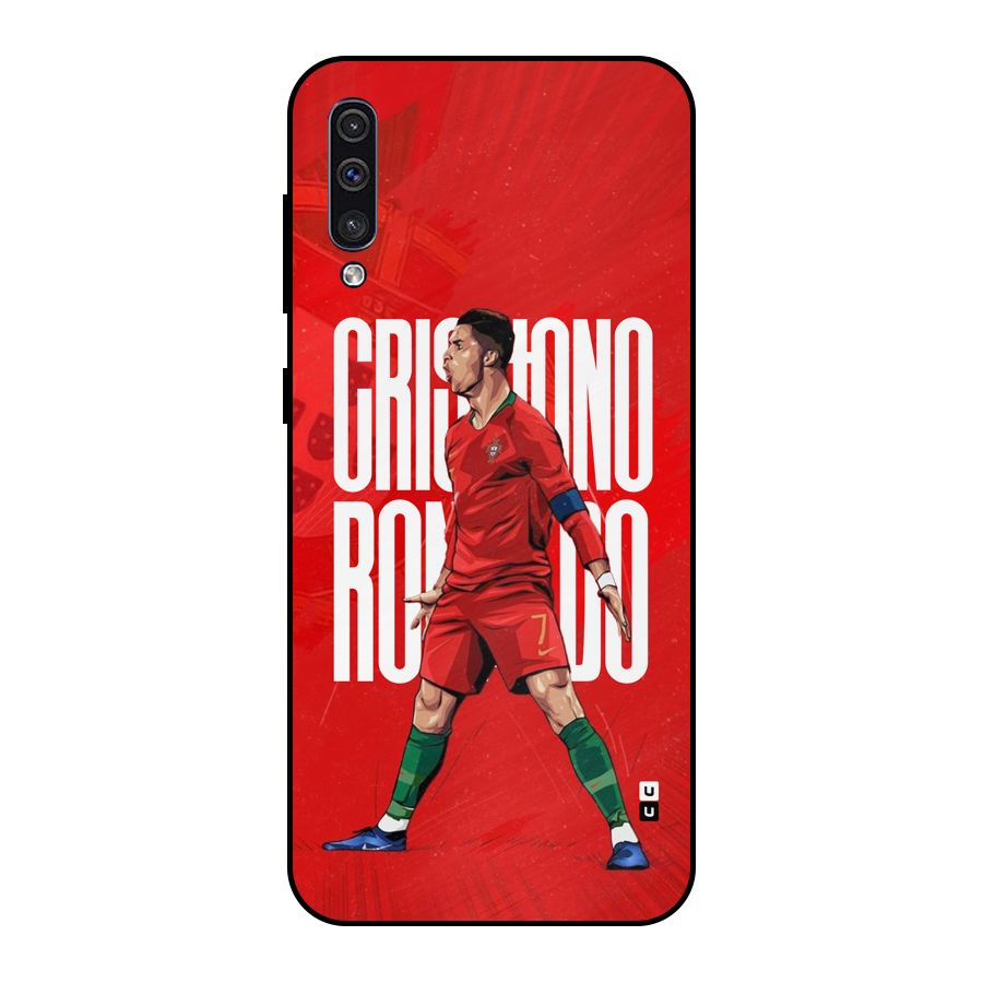 Soccer Star Roar Metal Back Case for Galaxy A50