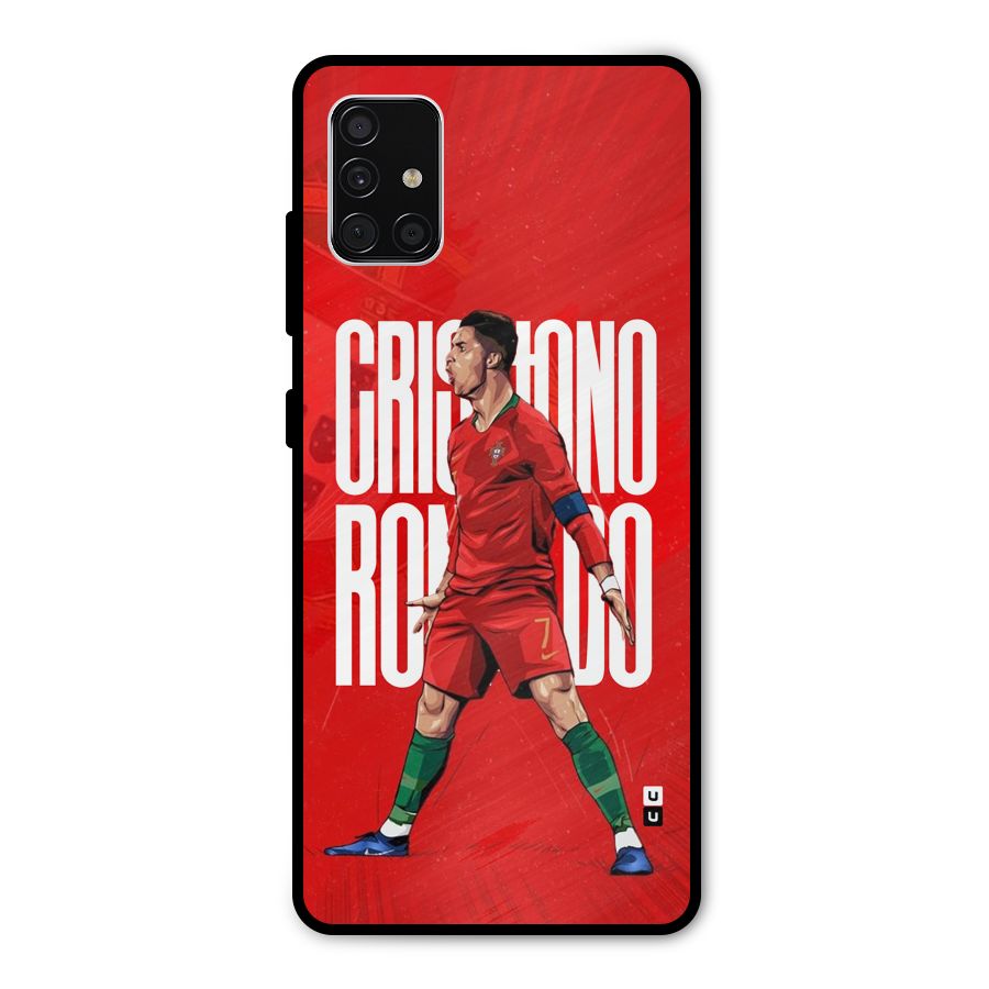 Soccer Star Roar Metal Back Case for Galaxy A51